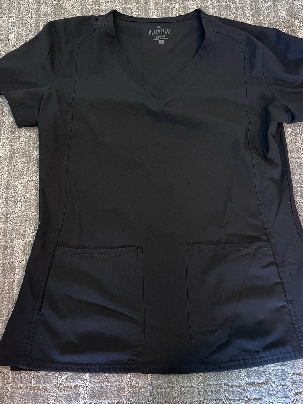 Women’s Med Couture Black Scrubs Top